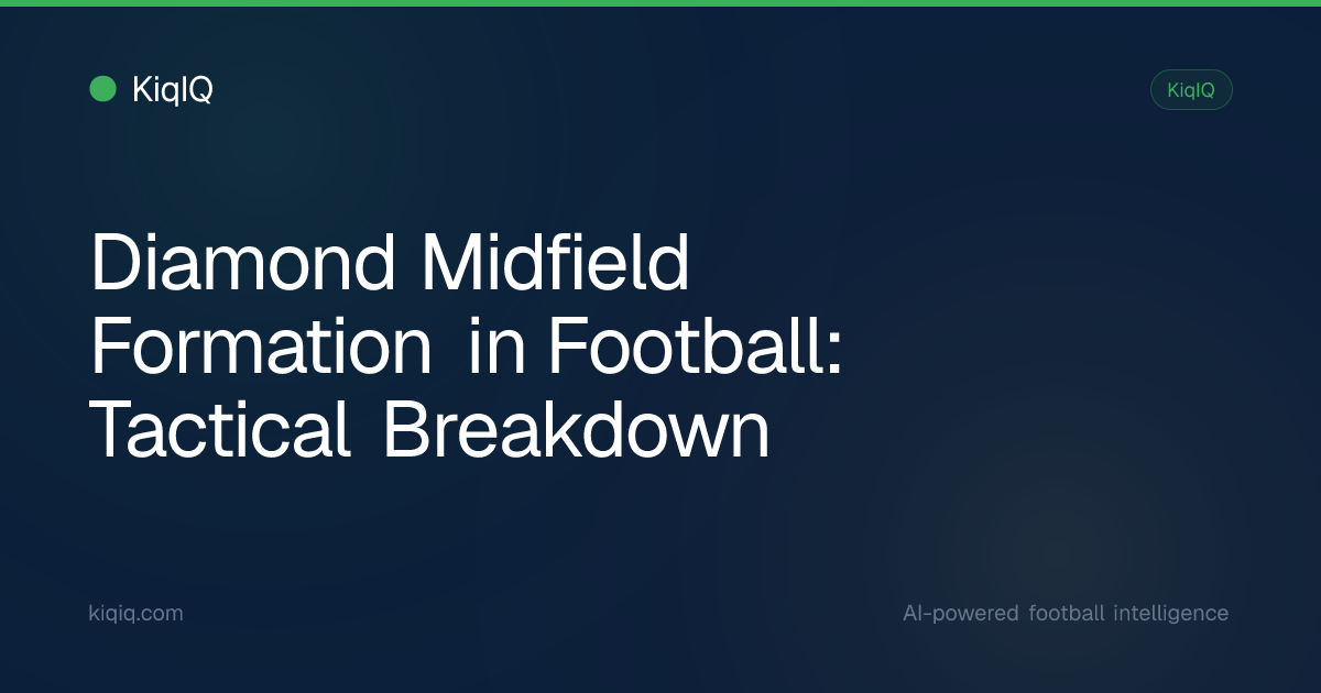 Diamond Midfield Formation in Football: Tactical Breakdown | KiqIQ