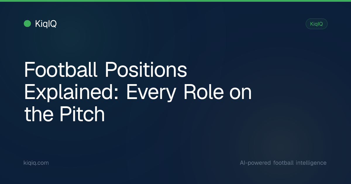 Football Positions Explained: Every Role on the Pitch | KiqIQ