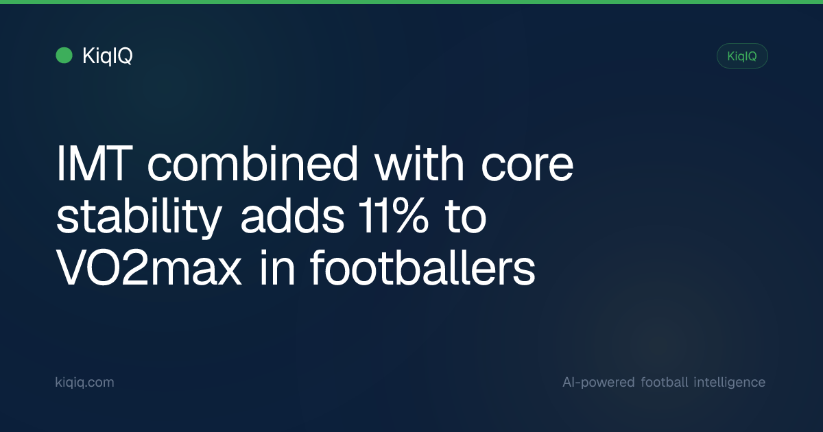 IMT combined with core stability adds 11% to VO2max in footballers | KiqIQ