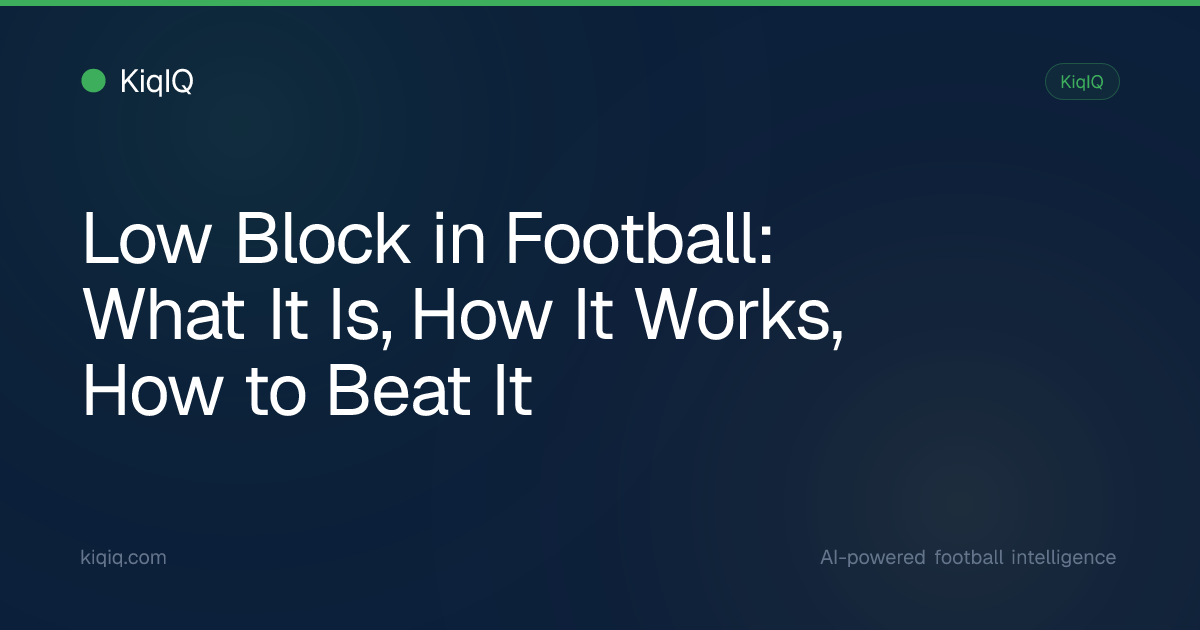 Low Block in Football: What It Is, How It Works, How to Beat It | KiqIQ