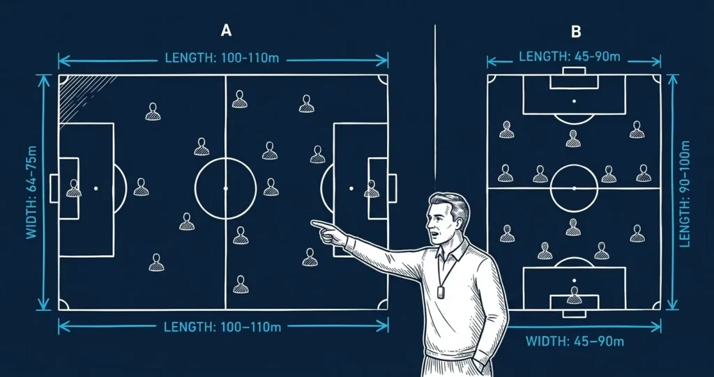 Are football pitches the same size?