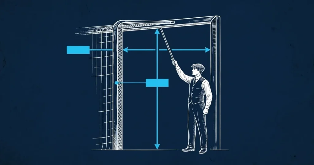 How tall is a football goal.