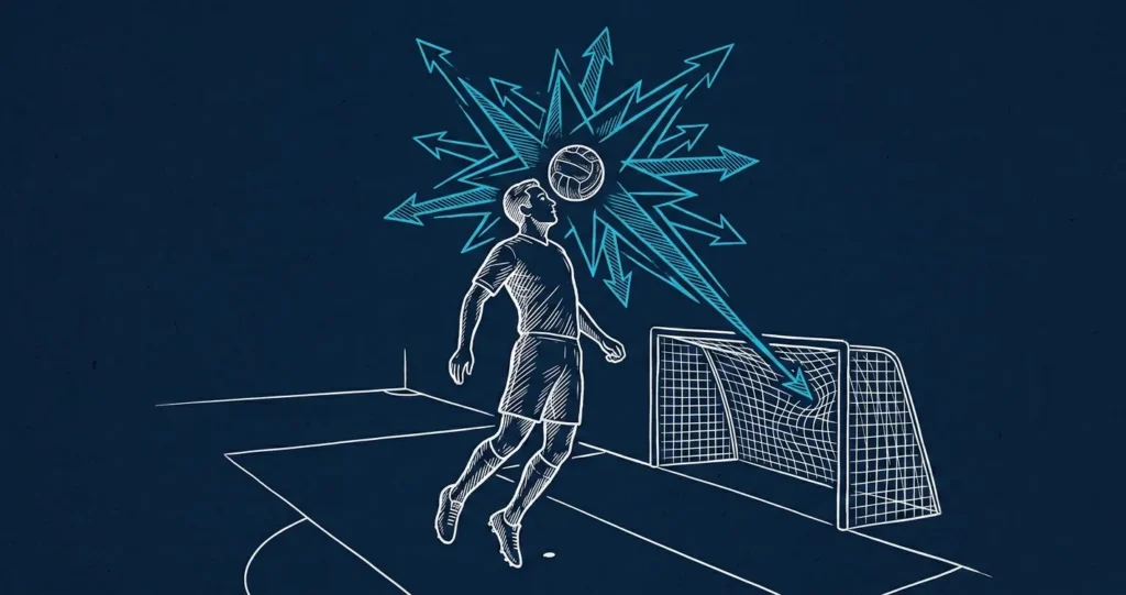 Aerial threat in football.