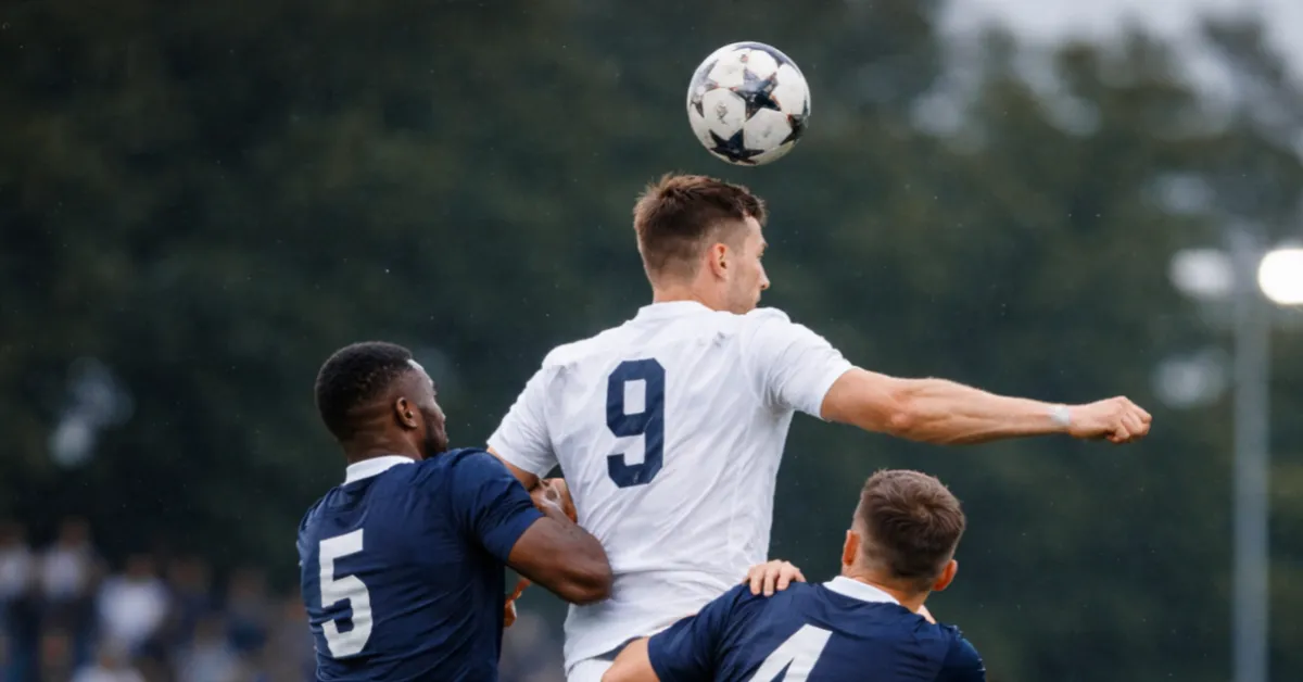 Aerial threat in football.